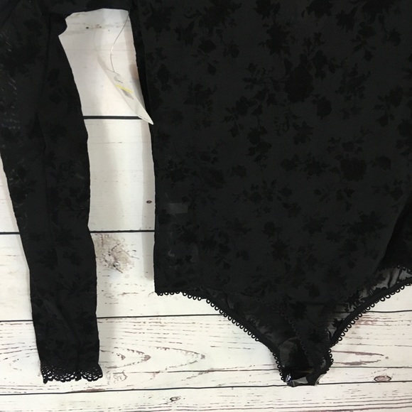 Free People Babes In Bandeaus Bodysuit Black M - Picture 11 of 12